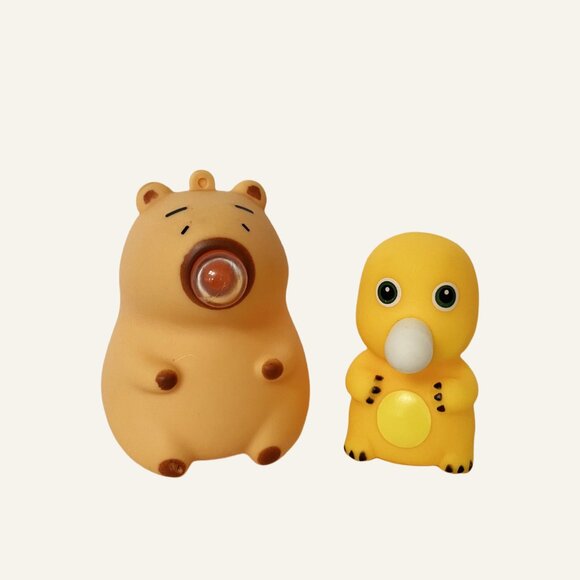 2 pcs Fidget toys Stress - relieving Small Toys: Capibara and Nailong - Picture 1 of 8